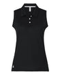 Women's Ottoman Sleeveless Polo in Recycled Polyester Blend