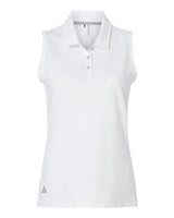 Women's Ottoman Sleeveless Polo in Recycled Polyester Blend