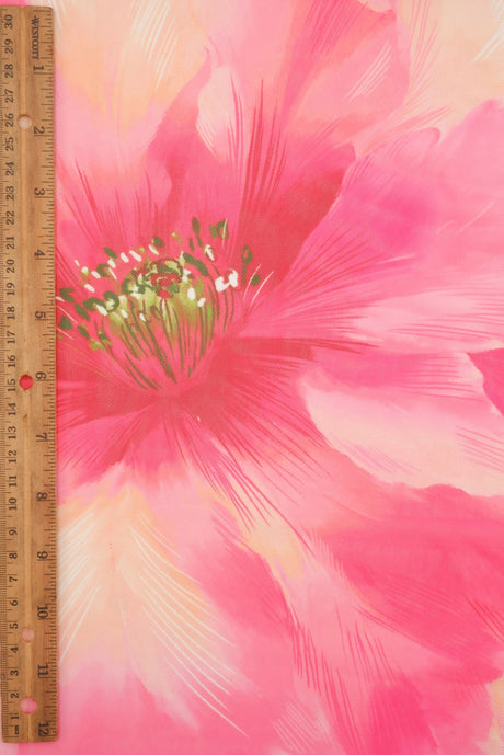Floral Printed Mesh Stretch Fabric