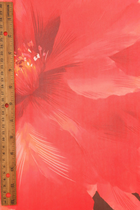 Floral Printed Mesh Stretch Fabric