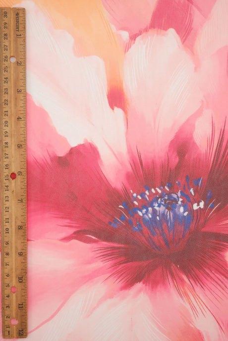 Floral Printed Mesh Stretch Fabric
