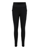 Women's Performance Pocket Leggings with Side Pockets | Slim Fit Full-Length Recycled Polyester Blend