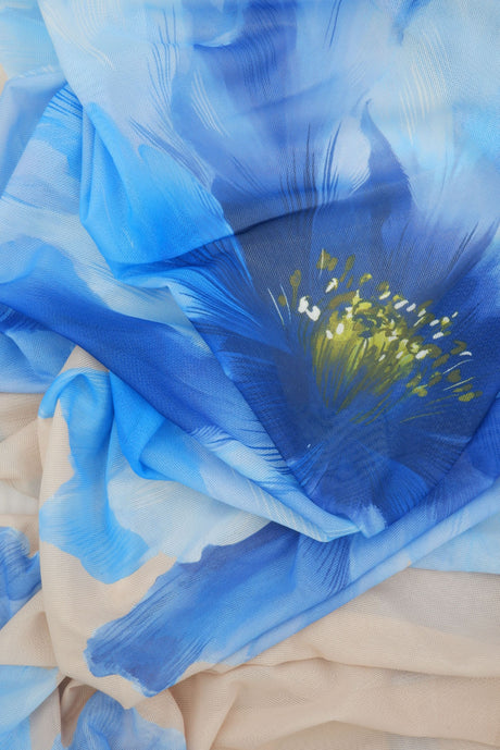 Floral Printed Mesh Stretch Fabric