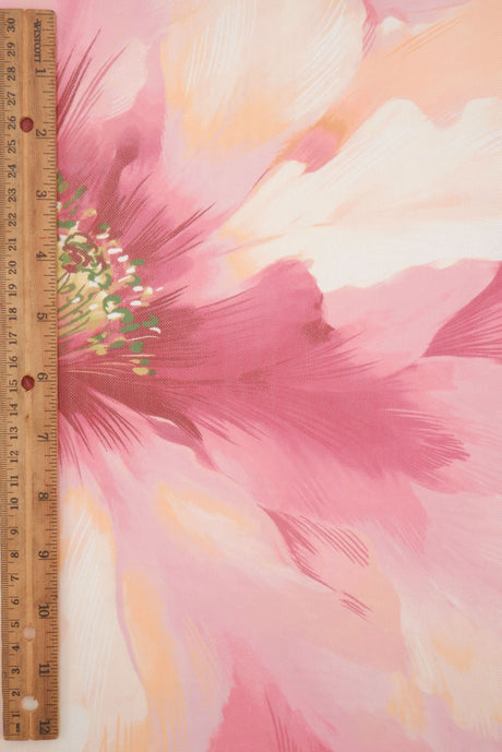Floral Printed Mesh Stretch Fabric