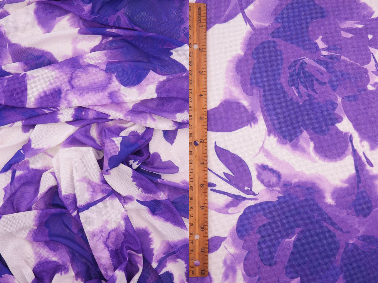 Printed Mesh Floral Fabric