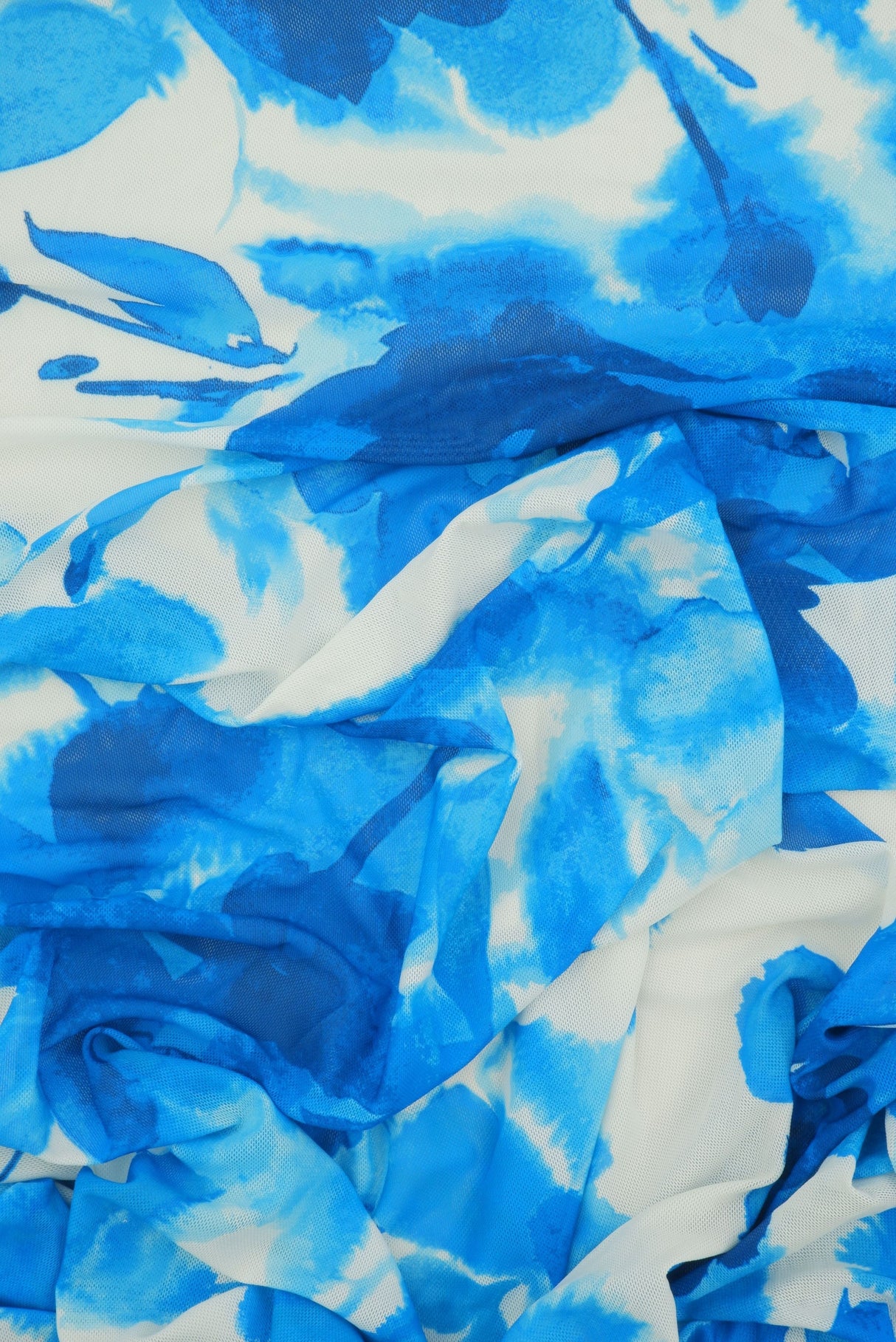Printed Mesh Floral Fabric