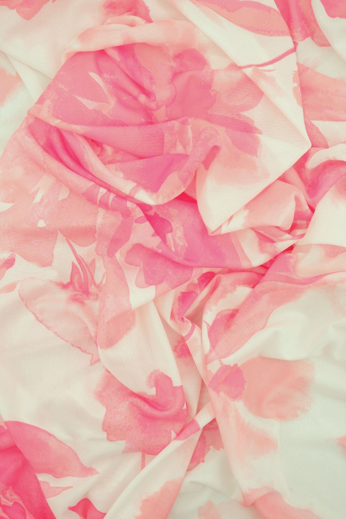 Printed Mesh Floral Fabric