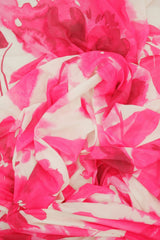 Printed Mesh Floral Fabric