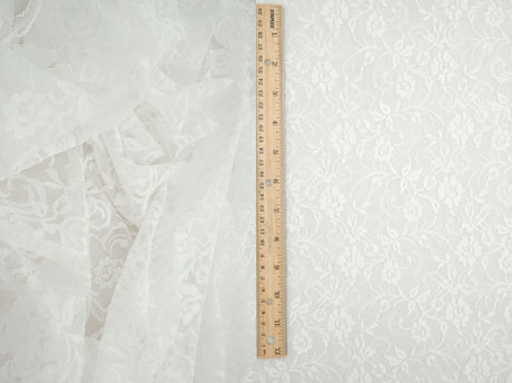 Floral Lace Ivory Stretch Lace