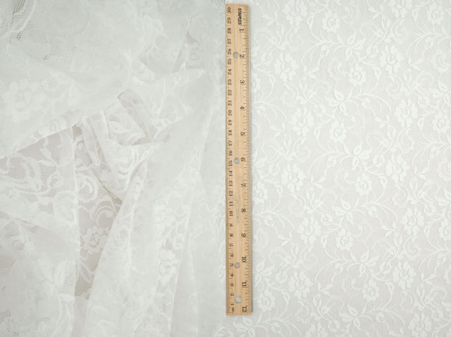 Floral Lace Ivory Stretch Lace