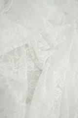 Floral Lace Ivory Stretch Lace