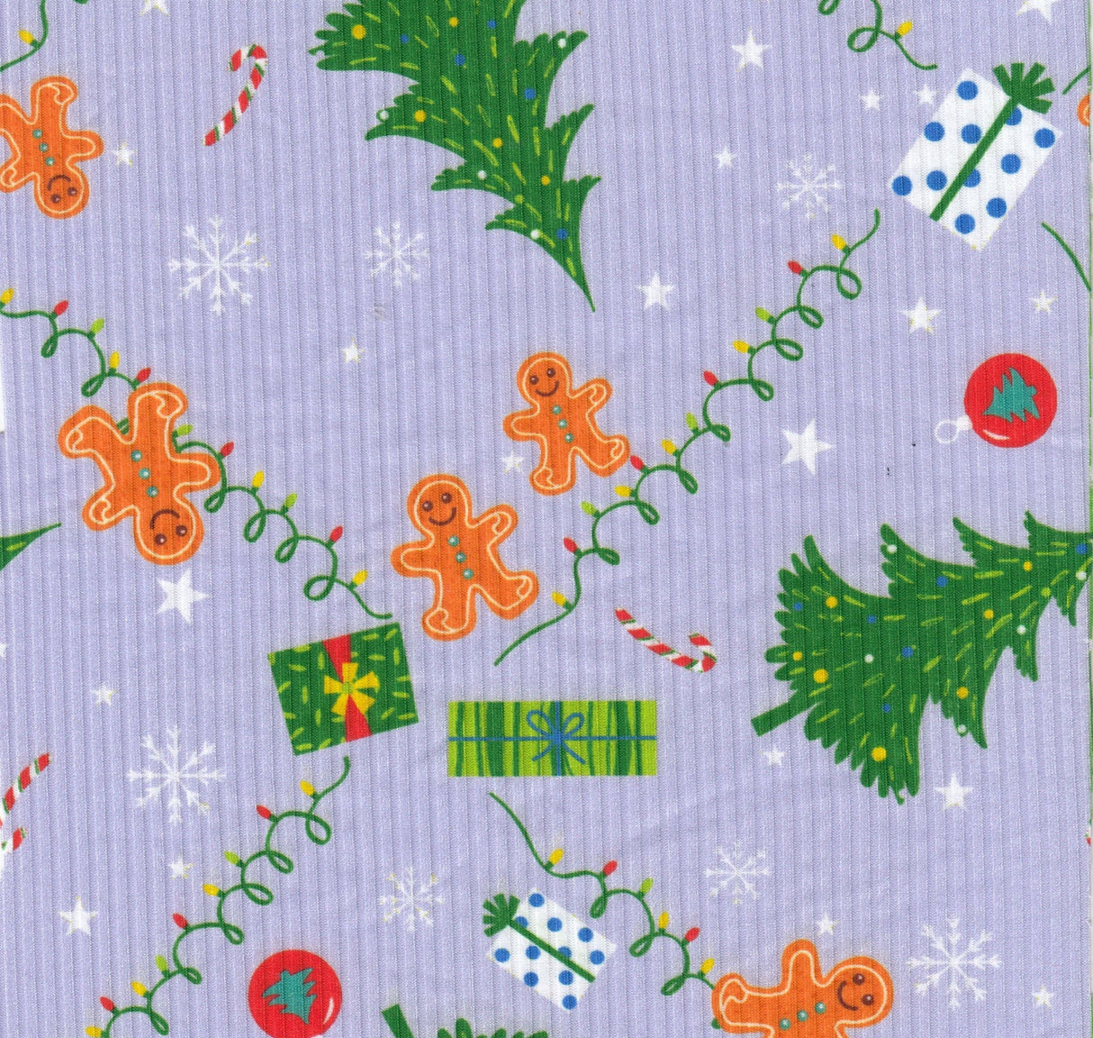 Printed Rib Knit Gingerbread Christmas