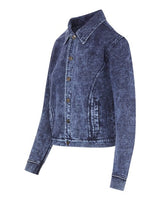 Women's Mila Acid Wash Denim Terry Jacket