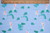 Christmas Print Rib Knit Fabric
