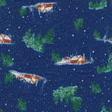 Christmas Print Rib Knit Fabric