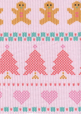 Christmas Print 4x2 Rib Knit