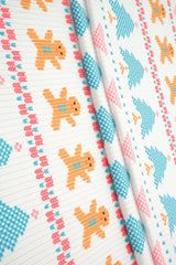Christmas Print 4x2 Rib Knit