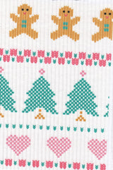 Christmas Print 4x2 Rib Knit