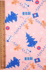Gingerbread Christmas Rib Knit Print