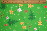 Gingerbread Christmas Rib Knit Print