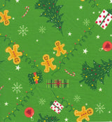 Gingerbread Christmas Rib Knit Print
