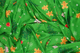 Gingerbread Christmas Rib Knit Print