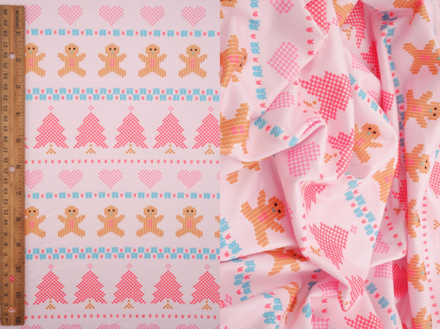 DTY Brushed Christmas Knit Fabric