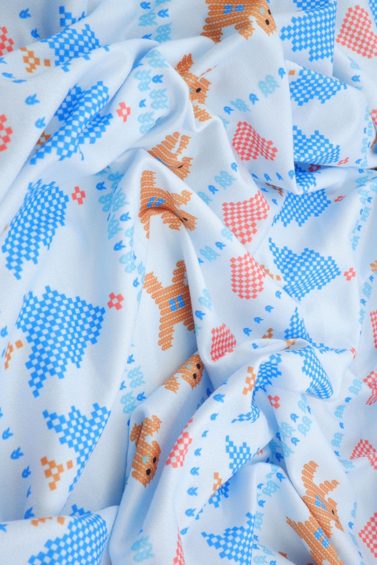 DTY Brushed Christmas Knit Fabric