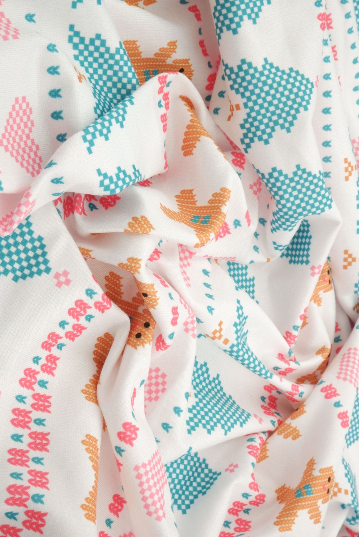 DTY Brushed Christmas Knit Fabric