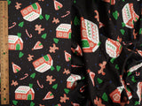 Christmas DTY Brushed Knit Cookie House Print