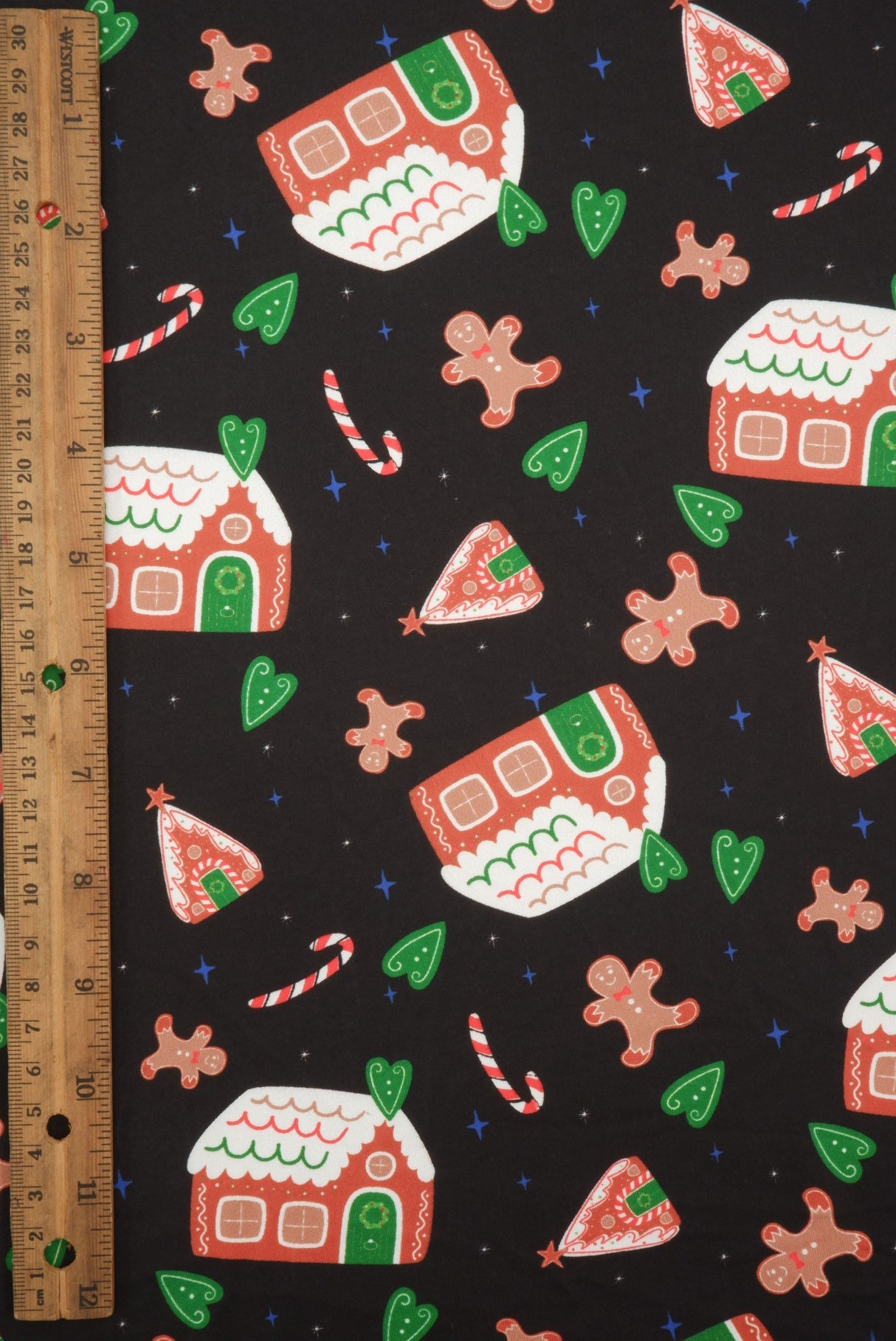 Christmas DTY Brushed Knit Cookie House Print