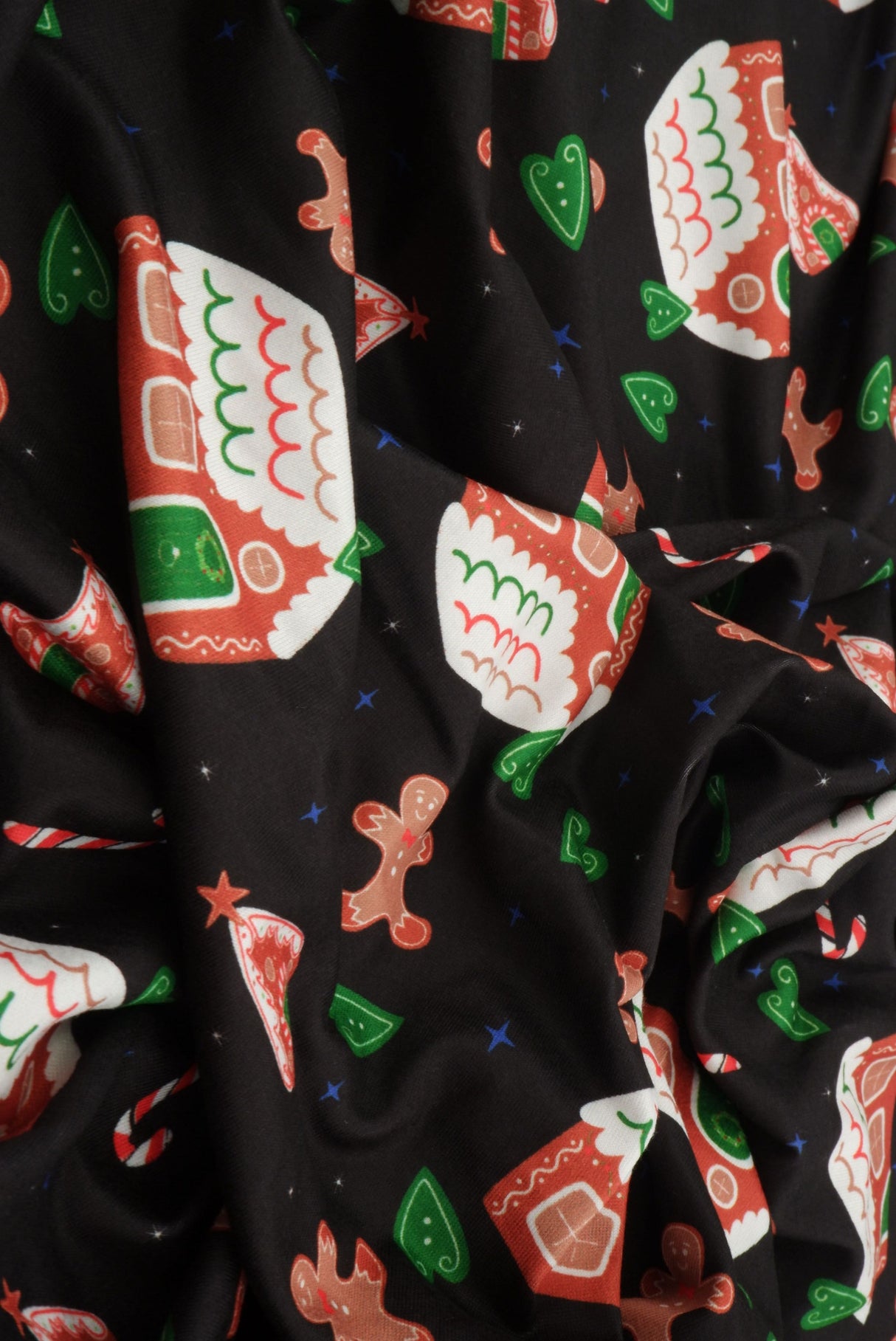 Christmas DTY Brushed Knit Cookie House Print