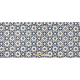 Denim/Green Geometric Floral Outdoor Canvas