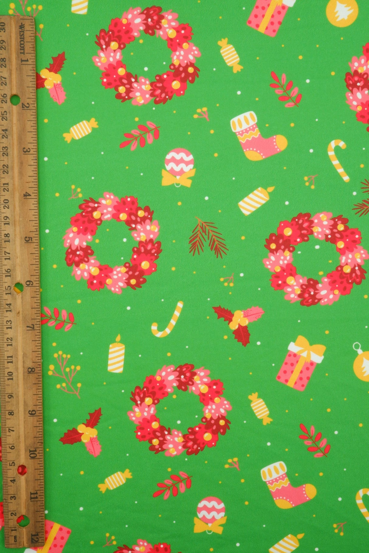 Christmas Wreath DTY Brushed Knit Fabric
