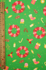 Christmas Wreath DTY Brushed Knit Fabric