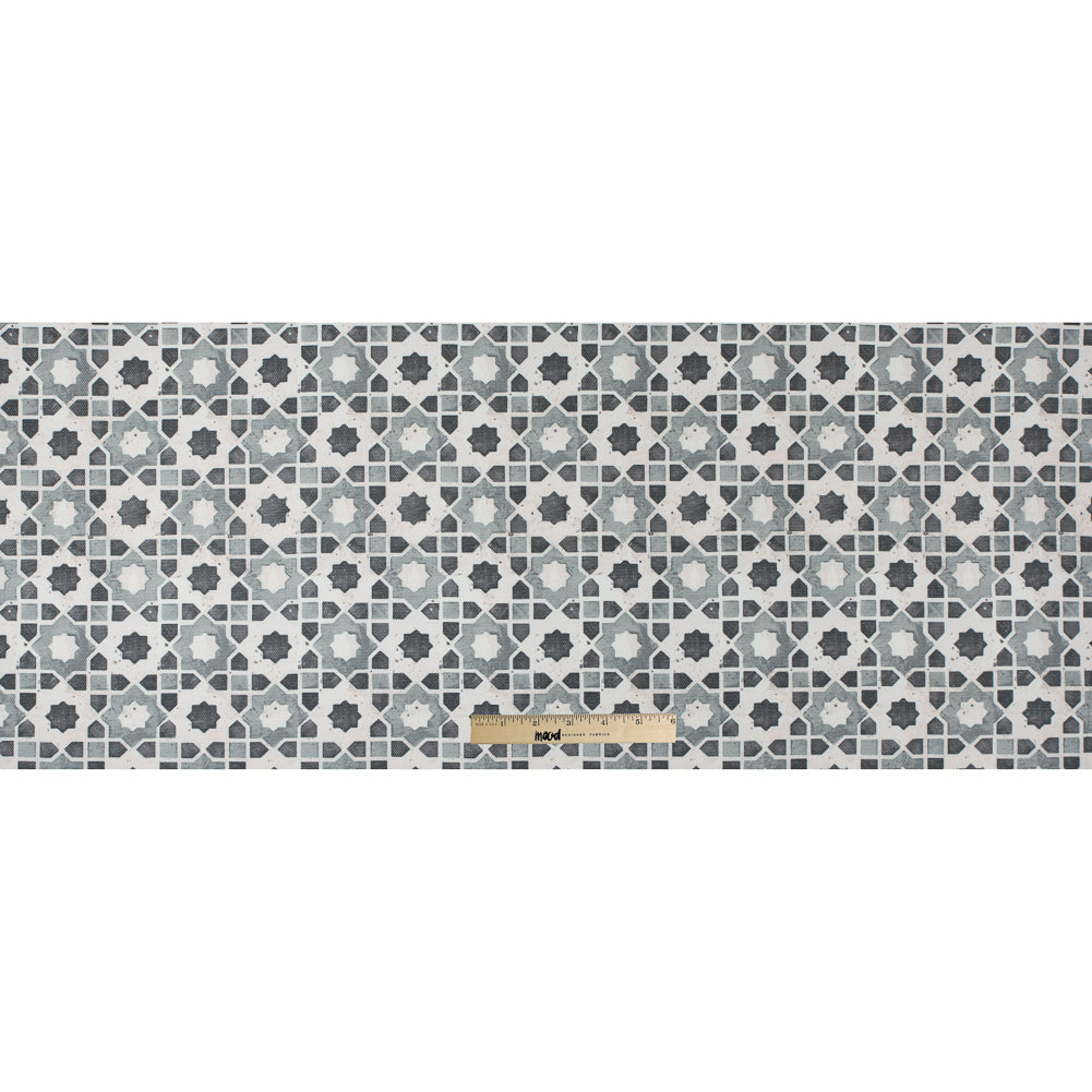 Stone Geometric Floral Outdoor Canvas