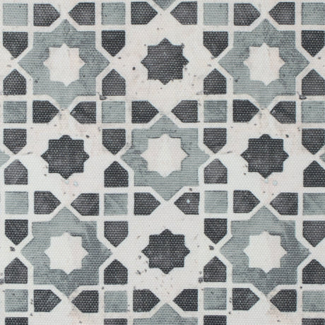 Stone Geometric Floral Outdoor Canvas