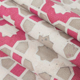 Pink/Beige Geometric Floral Outdoor Canvas