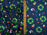 Christmas Wreath DTY Brushed Knit Fabric