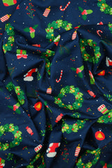 Christmas Wreath DTY Brushed Knit Fabric