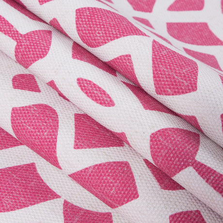 Pink Lattice Outdoor Polyester Canvas