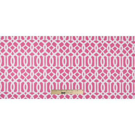 Pink Lattice Outdoor Polyester Canvas
