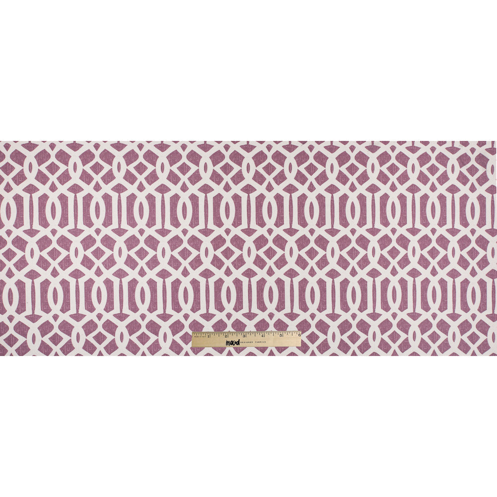 Antique Rose/Yellow Lattice Outdoor Polyester Canvas