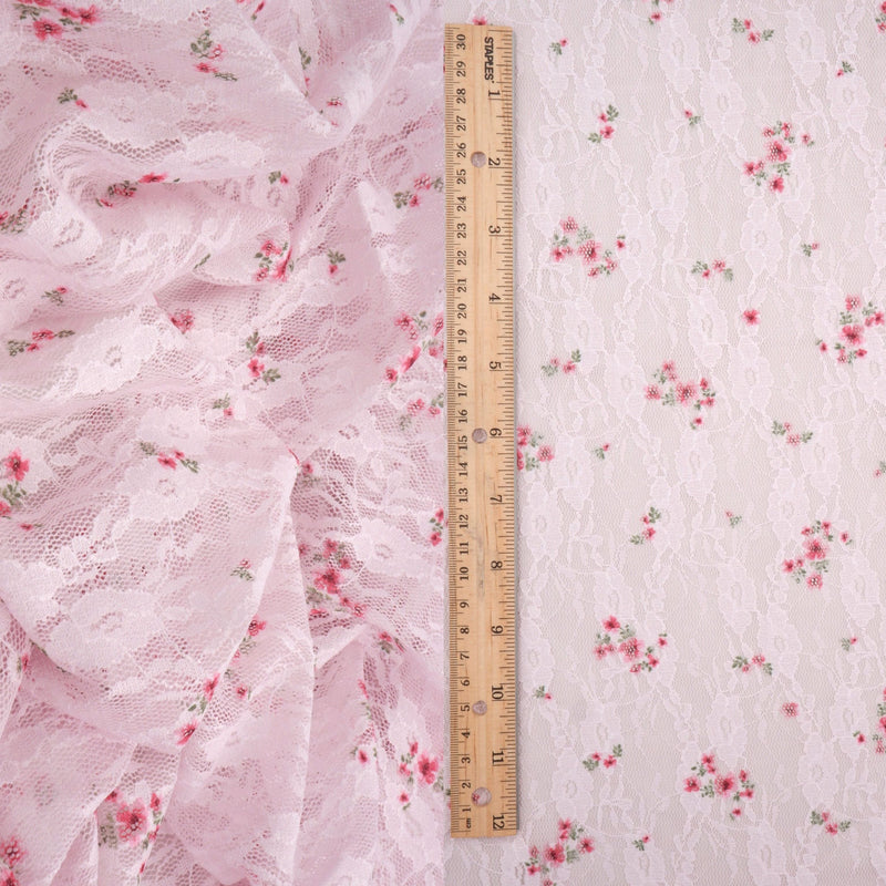 Printed Lace Ditsy Floral Stretch