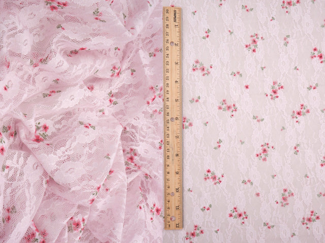 Printed Lace Ditsy Floral Stretch
