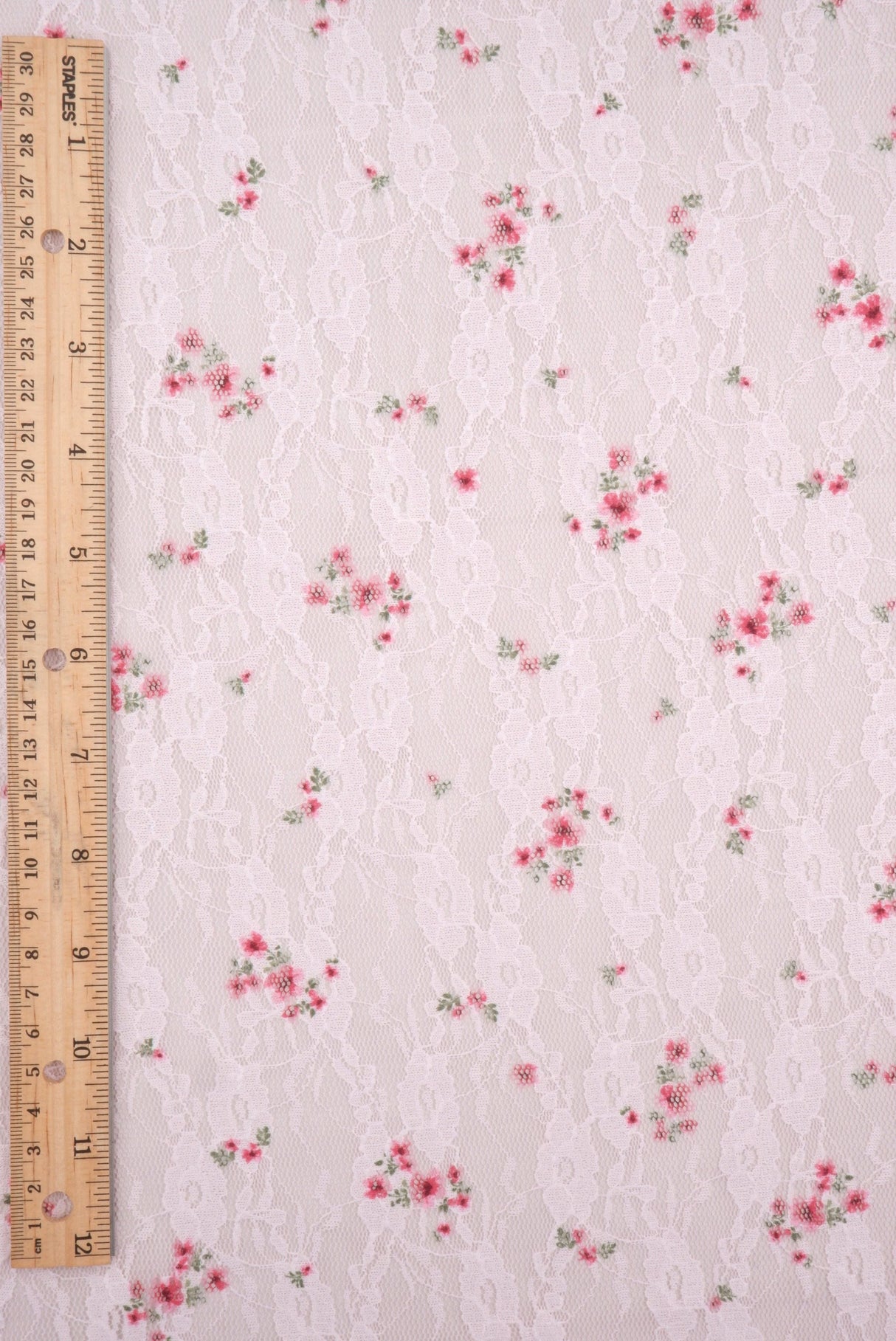 Printed Lace Ditsy Floral Stretch