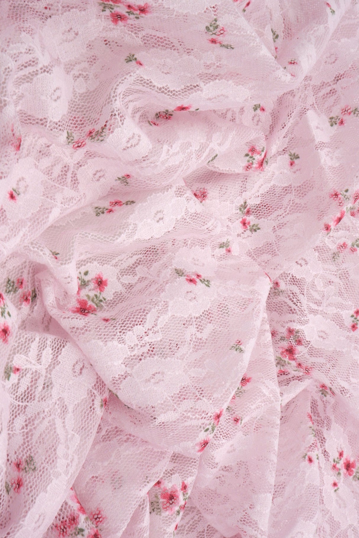 Printed Lace Ditsy Floral Stretch