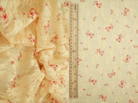 Printed Lace Ditsy Floral Stretch