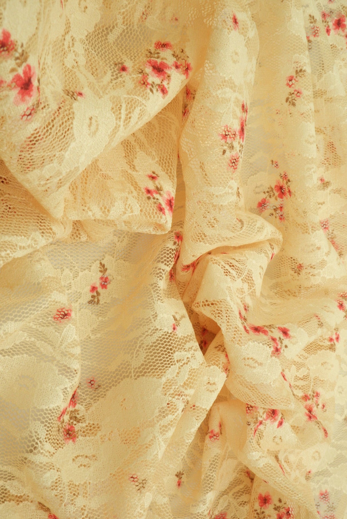 Printed Lace Ditsy Floral Stretch