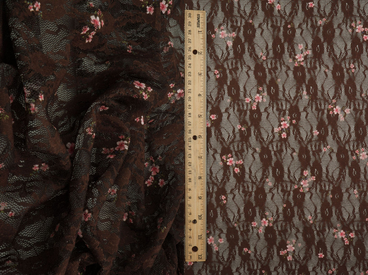 Printed Lace Ditsy Floral Stretch